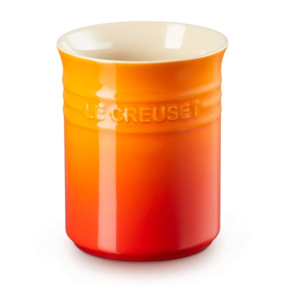 Le Creuset Stoneware Flame Orange Utensil Crock, 1 Liter - Picture 2 of 10